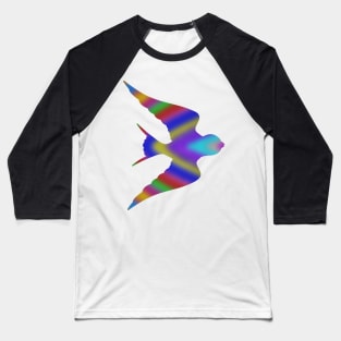 Rainbow Glow Bird Baseball T-Shirt